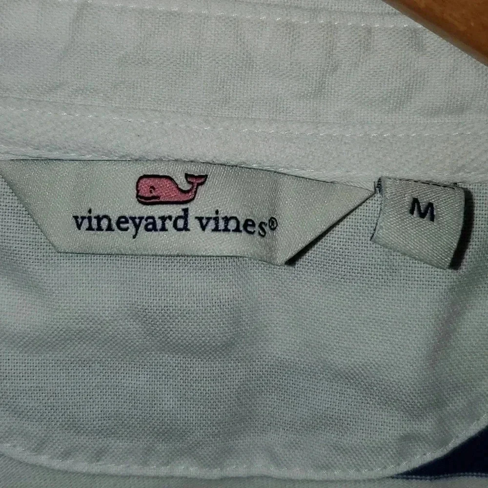 Vineyard Vines Women's Striped Rugby Popover 3/4 Sleeve Blue/White Set Stripe - Picture 3 of 16
